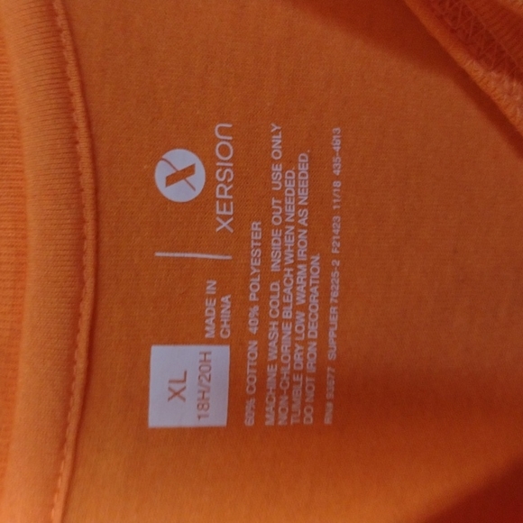 Youth XL (18/20) Orange Inspirational Graphic Tee - Picture 3 of 3